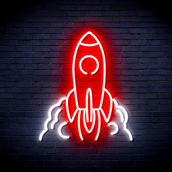 advpro-rocket-ultra-bright-led-neon-sign-fnu0423 - White & Red