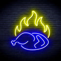 advpro-chicken-shop-restaurant-with-flame-ultra-bright-led-neon-sign-fnu0426 - Blue & Yellow