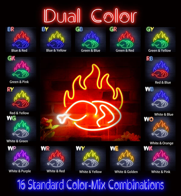 advpro-chicken-shop-restaurant-with-flame-ultra-bright-led-neon-sign-fnu0426 - Dual-Color