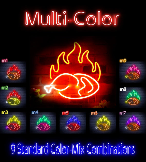 advpro-chicken-shop-restaurant-with-flame-ultra-bright-led-neon-sign-fnu0426 - Multi-Color