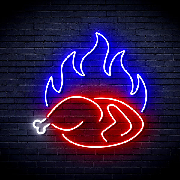 advpro-chicken-shop-restaurant-with-flame-ultra-bright-led-neon-sign-fnu0426 - Multi-Color 5