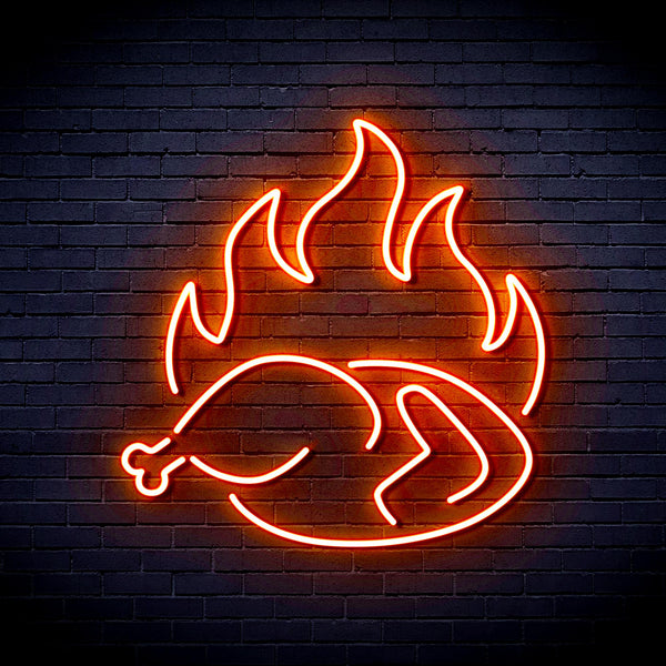 advpro-chicken-shop-restaurant-with-flame-ultra-bright-led-neon-sign-fnu0426 - Orange