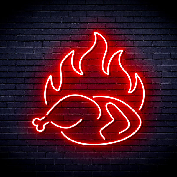 advpro-chicken-shop-restaurant-with-flame-ultra-bright-led-neon-sign-fnu0426 - Red