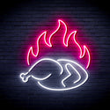 advpro-chicken-shop-restaurant-with-flame-ultra-bright-led-neon-sign-fnu0426 - White & Pink