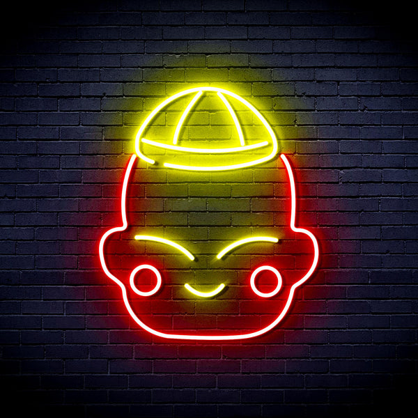 advpro-chinese-new-year-child-boy-ultra-bright-led-neon-sign-fnu0428 - Red & Yellow