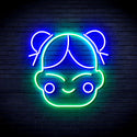 advpro-chinese-new-year-child-girl-ultra-bright-led-neon-sign-fnu0429 - Green & Blue
