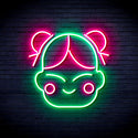 advpro-chinese-new-year-child-girl-ultra-bright-led-neon-sign-fnu0429 - Green & Pink