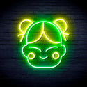 advpro-chinese-new-year-child-girl-ultra-bright-led-neon-sign-fnu0429 - Green & Yellow