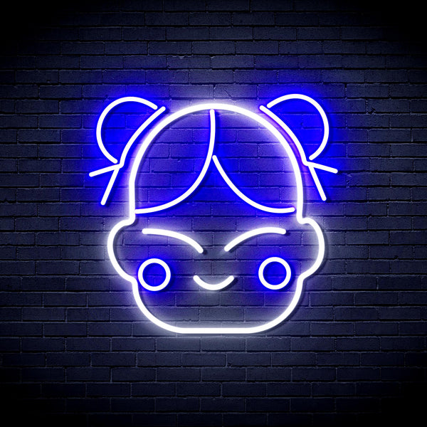 advpro-chinese-new-year-child-girl-ultra-bright-led-neon-sign-fnu0429 - White & Blue