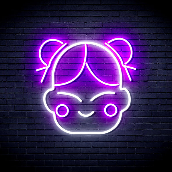 advpro-chinese-new-year-child-girl-ultra-bright-led-neon-sign-fnu0429 - White & Purple