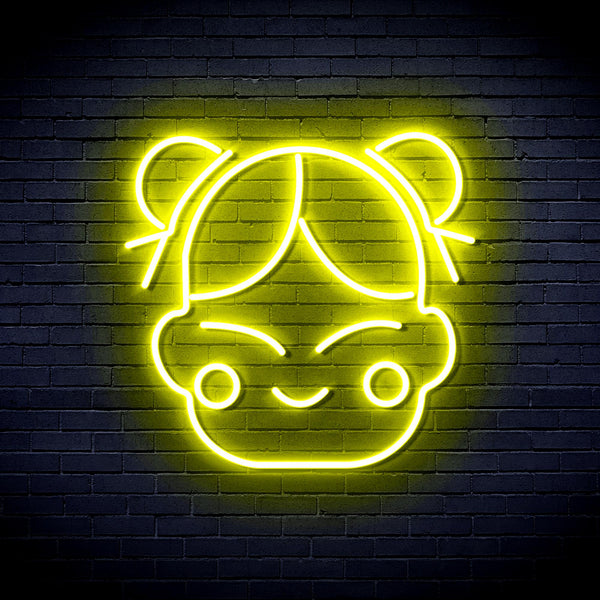 advpro-chinese-new-year-child-girl-ultra-bright-led-neon-sign-fnu0429 - Yellow