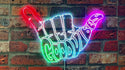 ADVPRO Good Vibes Only Hand Party RGB Dynamic Glam LED Sign st06-fnd-i0233