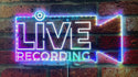 ADVPRO Live Recording On Air RGB Dynamic Glam LED Sign st06-fnd-i0235