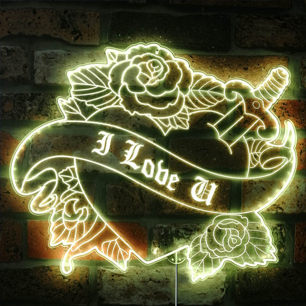 Rose and Knife I Love u Tattoo st06-fnd-i0011-c