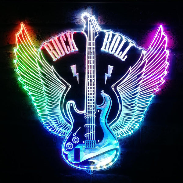 Guitar Angel Wings Rock n Roll Music st06-fnd-i0026-c