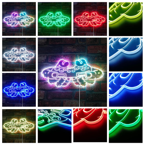 ADVPRO Insegna Luminosa A LED RGB Drago Volante – Multicolore 3D Con App E Timer – Decorazione Murale Moderna Per Camera E Ufficio