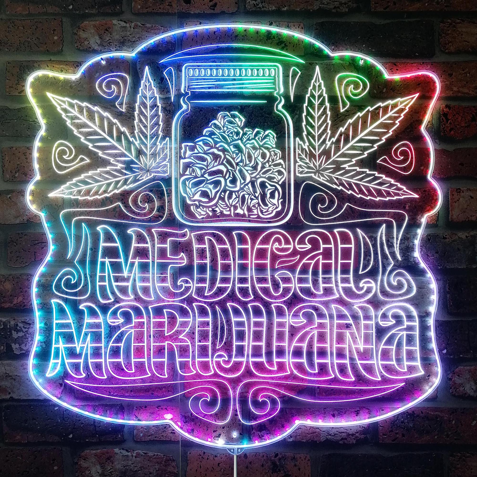 ADVPRO Medical Marijuana Dispensary Welcome Open RGB Dynamic Glam LED ...