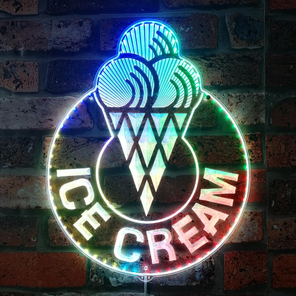 ADVPRO Ice Cream Cone Shop RGB Dynamic Glam LED Sign st06-fnd-i0247