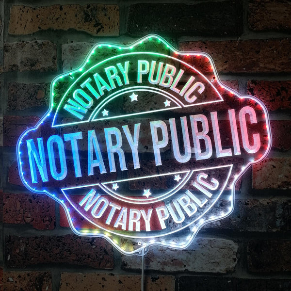ADVPRO Notary Public Service RGB Dynamic Glam LED Sign st06-fnd-i0272