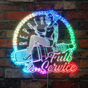 ADVPRO Spark Plug Girl Full Service Garage RGB Dynamic Glam LED Sign st06-fnd-i0323