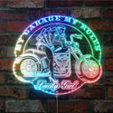 ADVPRO My Garage My Rules Motorcycle Lucky Poker Girl RGB Dynamic Glam LED Sign st06-fnd-i0327