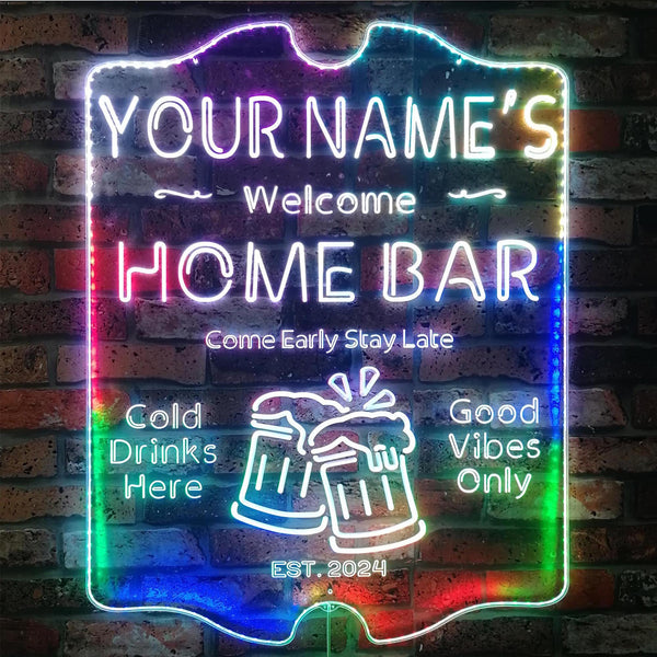 Personalized Your Name Home Bar RGB Dynamic Glam LED Sign st06-fnd-p11-tm