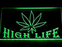ADVPRO Marijuana Hemp Leaf High Life Bar Bar Beer LED Neon Sign st4-403 - Green