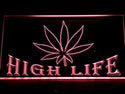 ADVPRO Marijuana Hemp Leaf High Life Bar Bar Beer LED Neon Sign st4-403 - Red