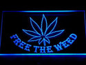ADVPRO Free The Weed Marijuana High Life Bar Beer LED Neon Sign st4-404 - Blue