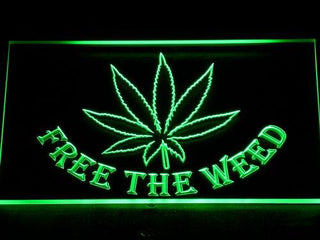 ADVPRO Free The Weed Marijuana High Life Bar Beer LED Neon Sign st4-404 - Green