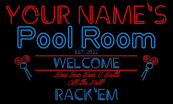 AdvPro - Personalized Pool Room Rack'em Club st6-py1-tm (v1) - Customizer