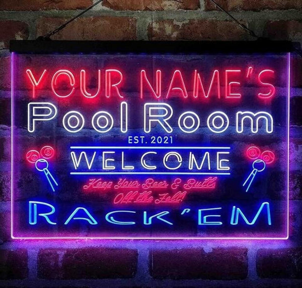 AdvPro - Personalized Pool Room Rack'em Club st9-py1-tm (v1) - Customizer