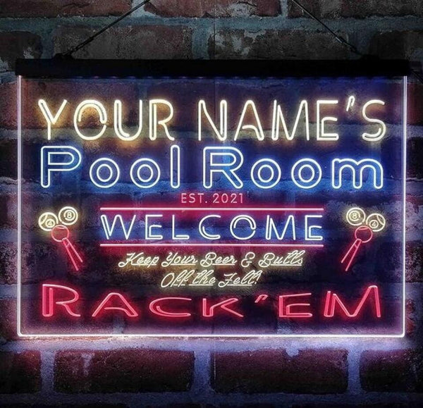 AdvPro - Personalized Pool Room Rack'em Club st9-py1-tm (v1) - Customizer
