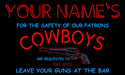 AdvPro - Personalized Cowboys Gun Bar st6-qg1-tm (v1) - Customizer