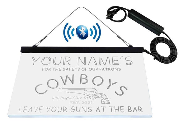 AdvPro - Personalized Cowboys Gun Man Cave st9-qg1-tm (v1) - Customizer