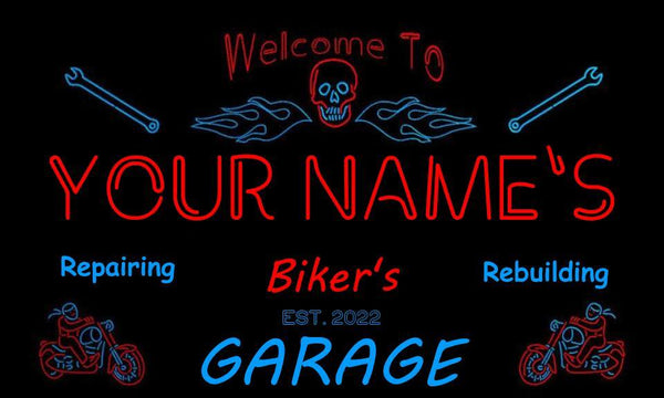 TeeInBlue - Personalized Biker's Garage Motorcycle Repair Bar st6-qu1-tm (v1) - Customizer