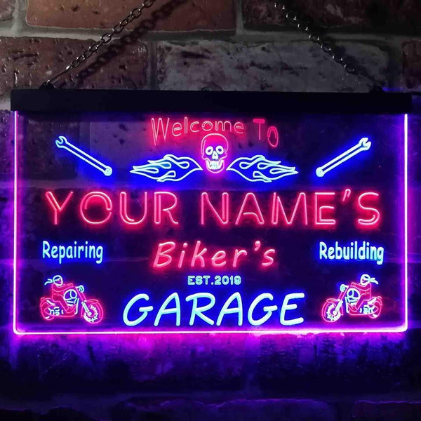 TeeInBlue - Personalized Biker's Garage Motorcycle Repair Bar st6-qu1-tm (v1) - Customizer