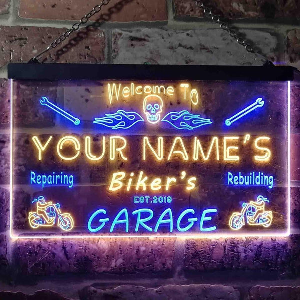 TeeInBlue - Personalized Biker's Garage Motorcycle Repair Bar st6-qu1-tm (v1) - Customizer