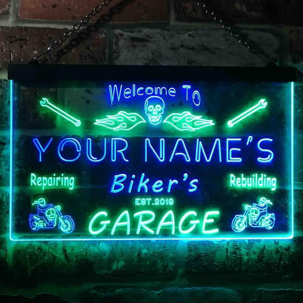 TeeInBlue - Personalized Biker's Garage Motorcycle Repair Bar st6-qu1-tm (v1) - Customizer