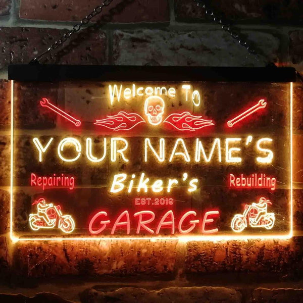 TeeInBlue - Personalized Biker's Garage Motorcycle Repair Bar st6-qu1-tm (v1) - Customizer