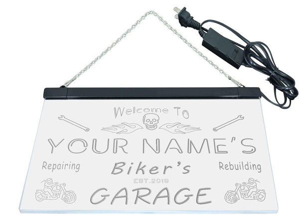 TeeInBlue - Personalized Biker's Garage Motorcycle Repair Bar st6-qu1-tm (v1) - Customizer