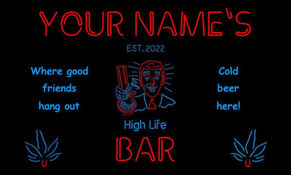 TeeInBlue - Personalized Marijuana Cannabis High Life Bar Beer st6-tp1-tm (v1) - Customizer