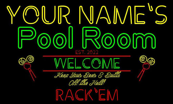 AdvPro - Personalized Pool Room Rack'em Club st9-py1-tm (v1) - Customizer