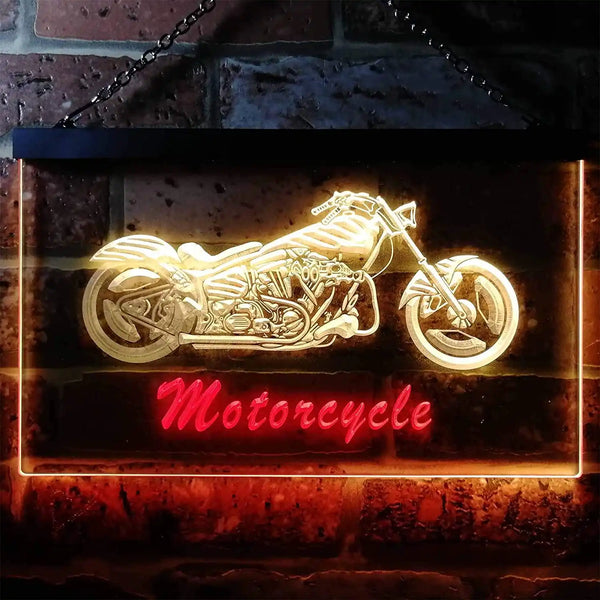 AdvPro - Motorcycles Shop Garage Man Cave Display Dual-color LED Neon Sign st6-i0642 - LED Neon Sign