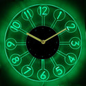 ADVPRO Kids Boy Girl Nursery Room Illuminated Edge Lit Bar Beer Neon Sign Wall Clock with LED Night Light cnc2004 - Green