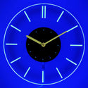 ADVPRO Stripe Index Illuminated Edge Lit Bar Beer Neon Sign Wall Clock with LED Night Light cnc2005 - Blue