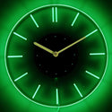 ADVPRO Stripe Index Illuminated Edge Lit Bar Beer Neon Sign Wall Clock with LED Night Light cnc2005 - Green