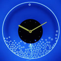 ADVPRO Bubbles Illuminated Edge Lit Bar Beer Neon Sign Wall Clock with LED Night Light cnc2006 - Blue