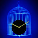 ADVPRO Bird Cage Decoration Illuminated Edge Lit Bar Beer Neon Sign Wall Clock with LED Night Light cnc2010 - Blue