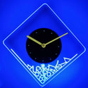 ADVPRO Dropped Numerals Illuminated Edge Lit Bar Beer Neon Sign Wall Clock with LED Night Light cnc2014 - Blue